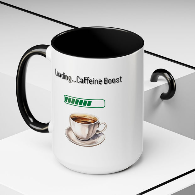 'Loading...Caffeine Boost' Accent Coffee Mug