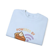 Powered by Pie and Wi-Fi Crewneck Sweatshirt, Cozy Sweatshirt Gift, Funny Thanksgiving Apparel, Comfy Fall Wear, Unisex Sweater