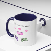 'Press Start To Slay' Accent Coffee Mug