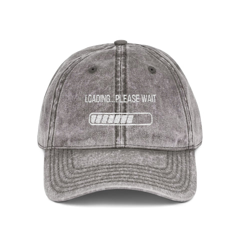 'Loading...Please Wait' Vintage Embroidered Cap
