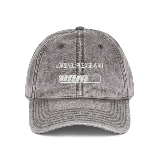 'Loading...Please Wait' Vintage Embroidered Cap