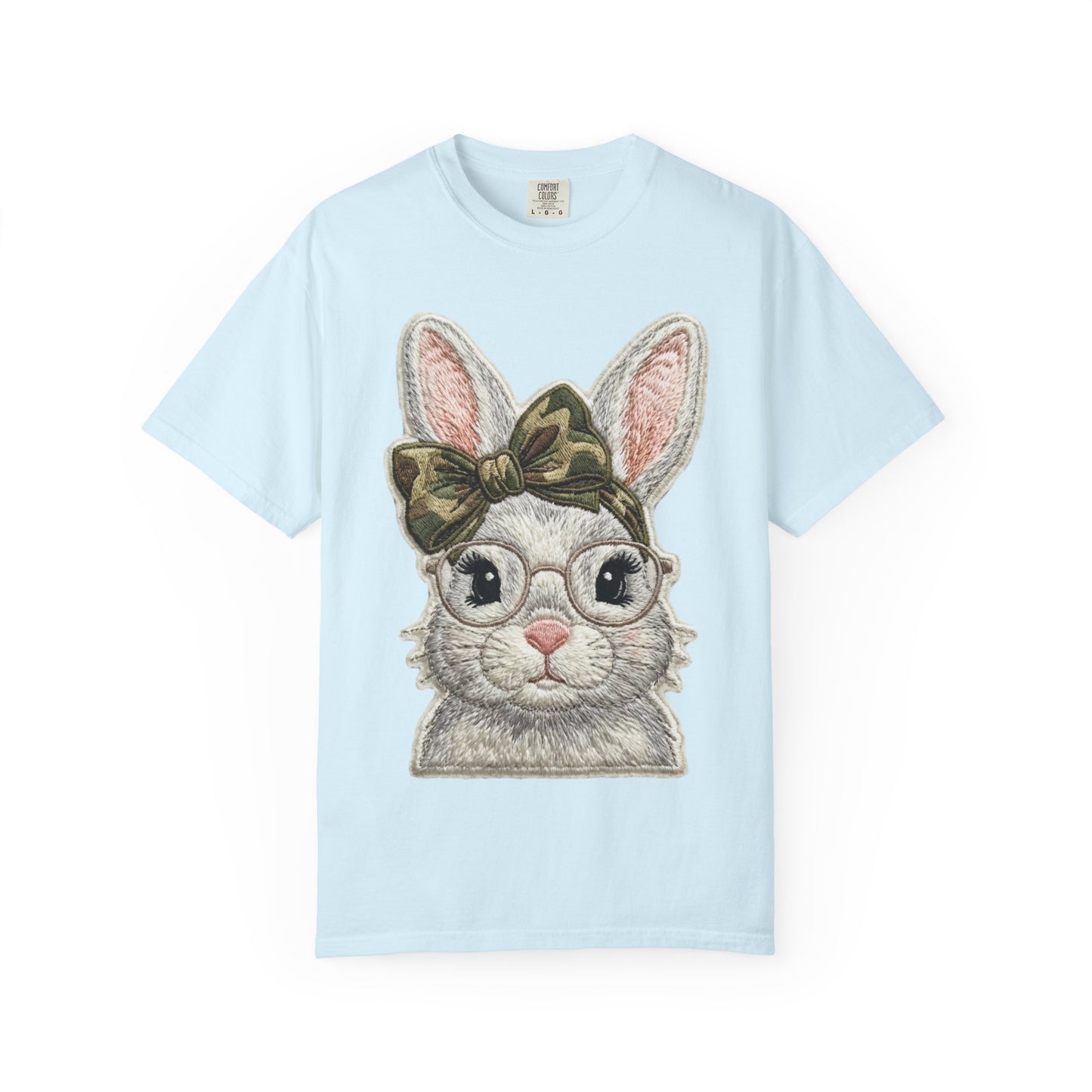 Hipster Bunny Illustration T-Shirt | Bunny with Glasses and Bow