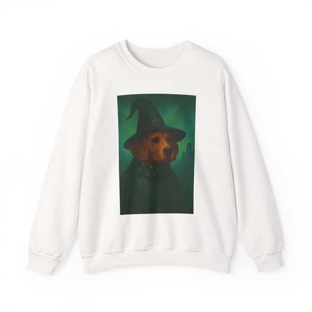 Magical Dog Beagle Wizard Sweater, Cozy Fall Fashion, Halloween Apparel, Unique Gift for Dog Lovers, Unisex Crewneck Sweatshirt