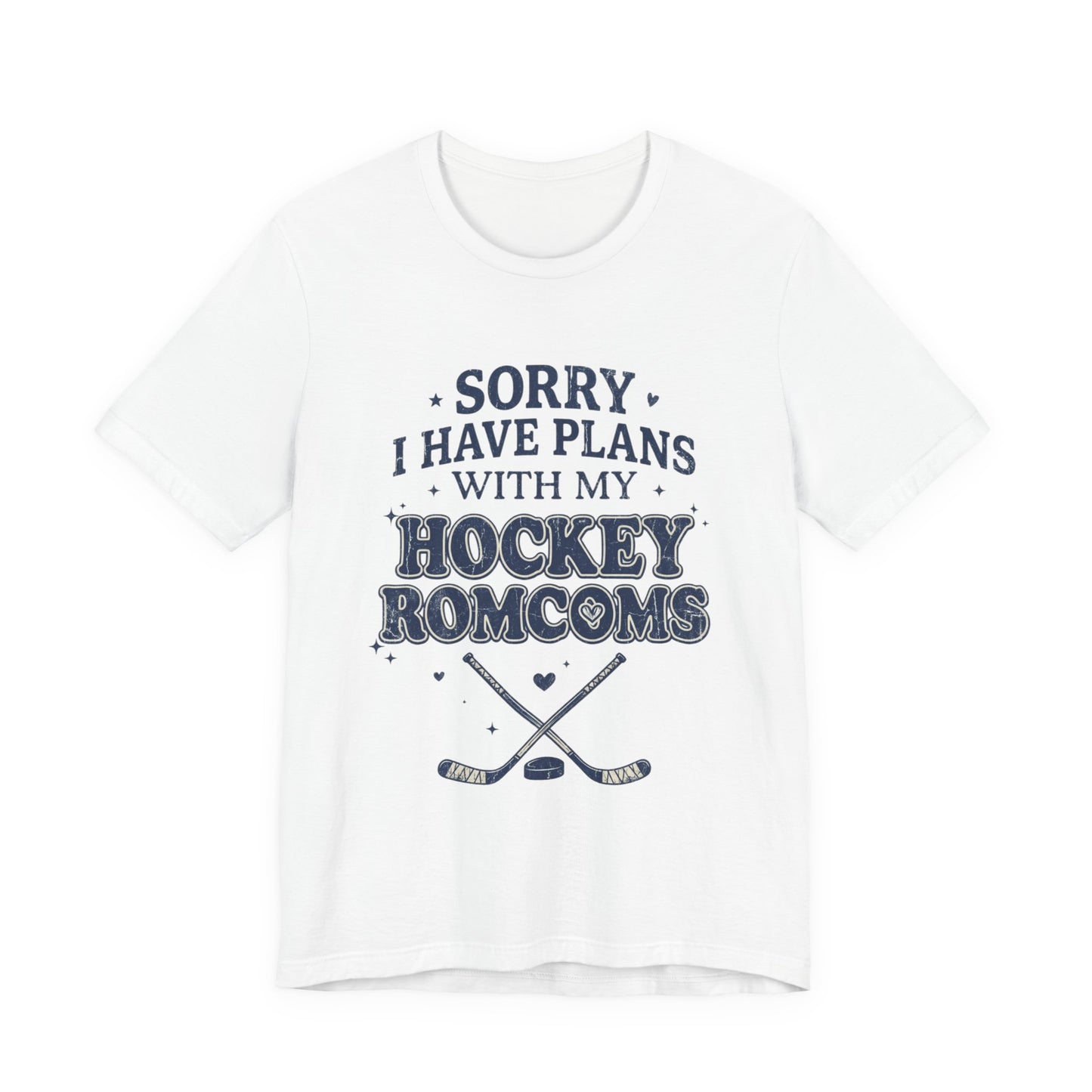 Sorry I Have Plans With My Hockey Romcoms Shirt, Hockey Romance Booktok Tee, Sports Romance Reader Sweatshirt