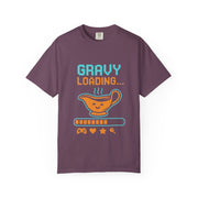 Gravy Loading Unisex Tee, Funny Foodie T-Shirt for Thanksgiving, Casual Wear, Gamer Gift, Comfort Fit