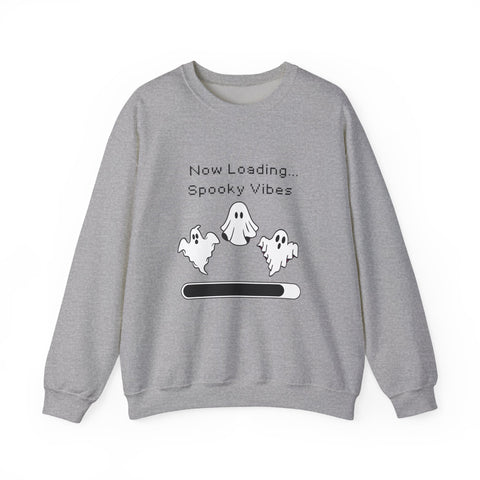 'Now Loading..Spooky Vibes' Unisex Crewneck Sweatshirt