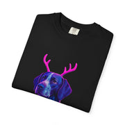 Neon Reindeer German Shorthaired Pointer T-Shirt | Festive Sweater Pup Holiday Tee