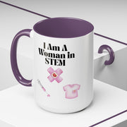 'I Am A Woman In STEM' Nurse Accent Coffee Mug