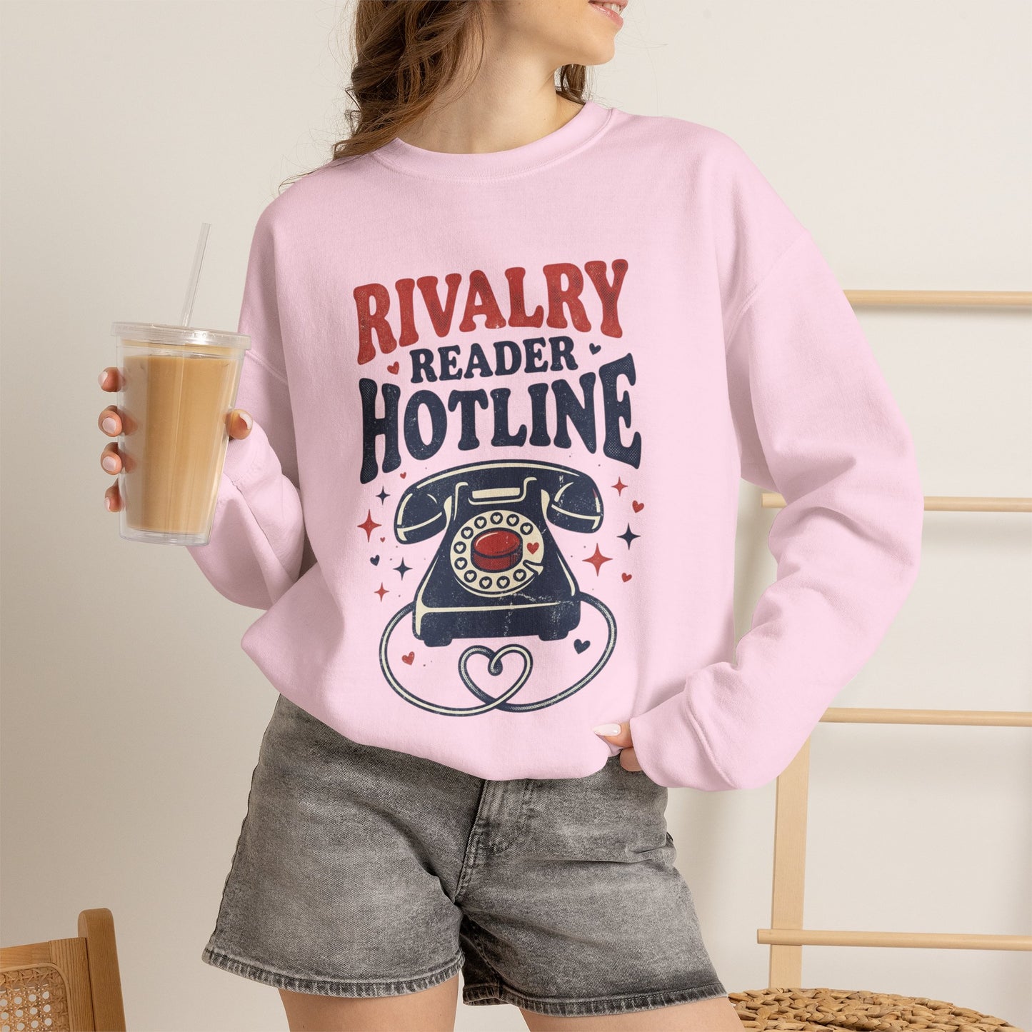 Rivalry Reader Hotline Sweatshirt, Hockey Romance Booktok Crewneck, Sports Romance Reader Pullover