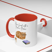 'Feline Good With A Book & Brew' Accent Coffee Mug