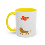 'Leo' Zodiac Accent Coffee Mug
