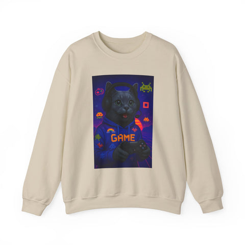 Gamer Cat Crewneck Sweatshirt - Cozy Unisex Gaming Apparel, Cool Cat Sweatshirt, Perfect Gift for Cat Lovers, Unisex Sweatshirt, Retro [...]