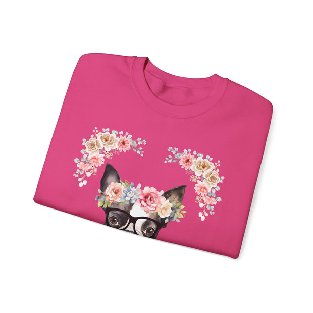 Geeky Goddess French Bulldog Unisex Crewneck Sweatshirt