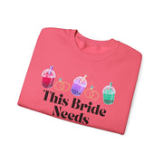 'This Bride Needs Boba' Unisex Crewneck Sweatshirt