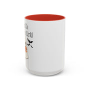 'You and Me Against The World' Accent Coffee Mug