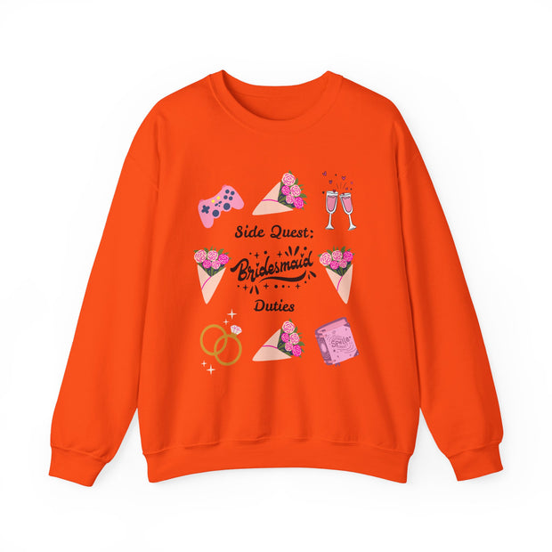 'Side Quest: Bridesmaid Duties' Unisex Crewneck Sweatshirt