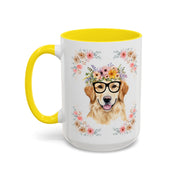 Geeky Goddess Golden Retriever Accent Coffee Mug