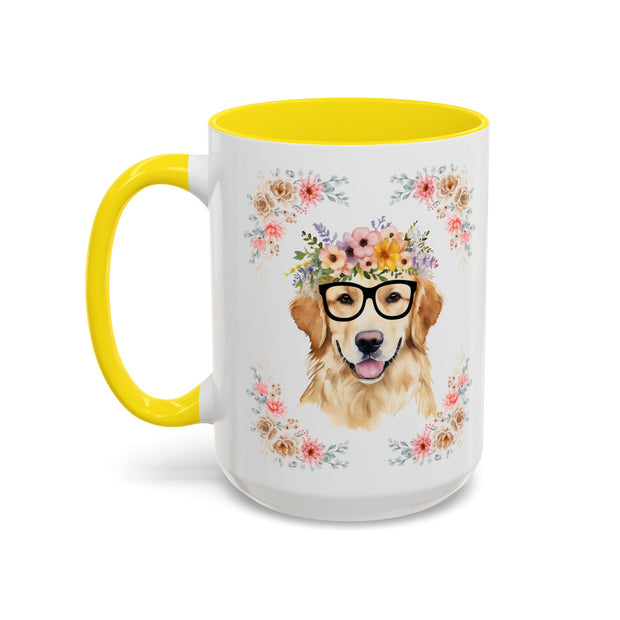 Geeky Goddess Golden Retriever Accent Coffee Mug
