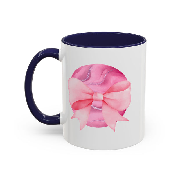 Pink Planet Wrapped In A Bow Accent Coffee Mug