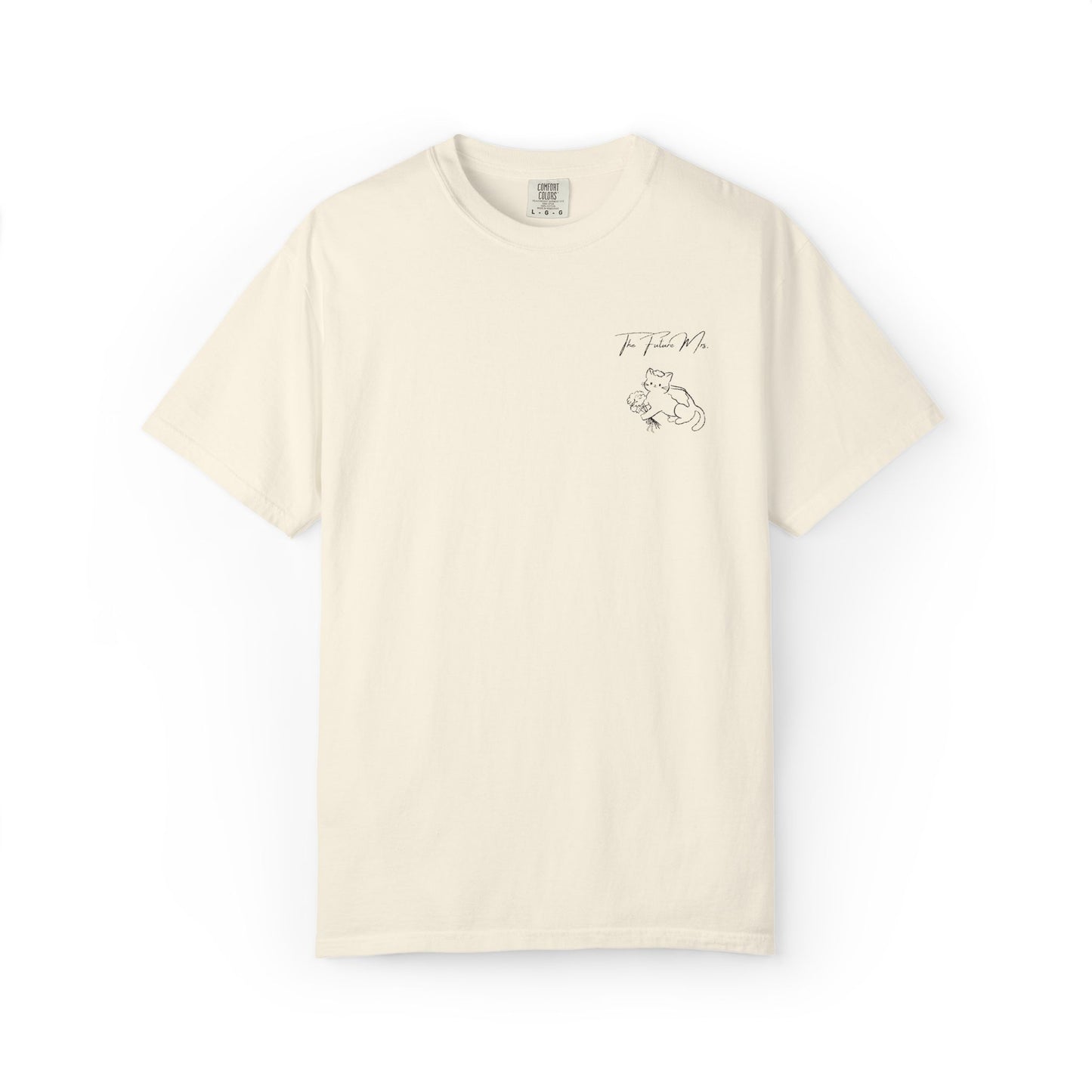 The Future Mrs Shirt, Cat Bride Embroidered Tee, Minimalist Bridal Shower Shirt, Coquette Wedding Tee, Future Wife Shirt