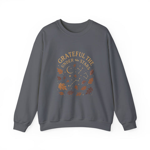 Grateful Under the Stars Sweatshirt - Cozy Unisex Crewneck, Perfect for Fall, Thanksgiving, Gift for Friends, Family