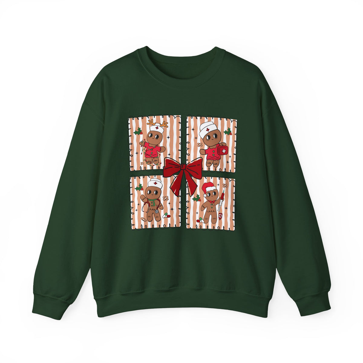 Gingerbread Christmas Sweatshirt, Cute Gingerbread Crewneck, Christmas Bow Sweatshirt, Gingerbread Man Shirt, Funny Holiday Sweater, Christmas Gift