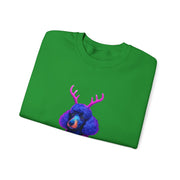 Neon Poodle with Antlers Sweatshirt | Colorful Holiday Sweater Illustration