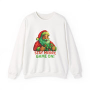 Santa with Game Controller Sweatshirt | Stay Merry Game On Christmas
