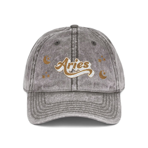 'Aries' Vintage Embroidered Cap