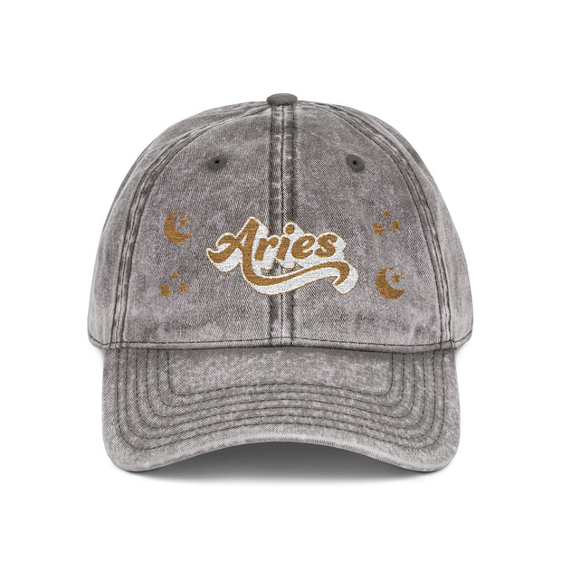 'Aries' Vintage Embroidered Cap