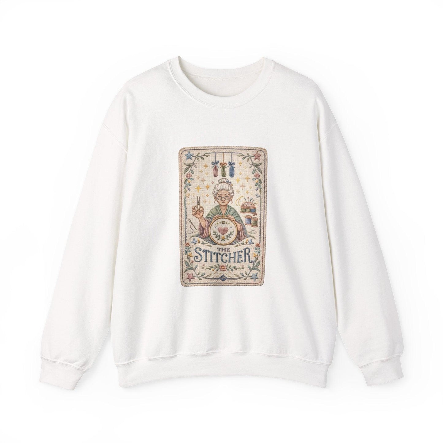 Vintage Embroiderer Illustration Sweatshirt | The Stitcher Crewneck