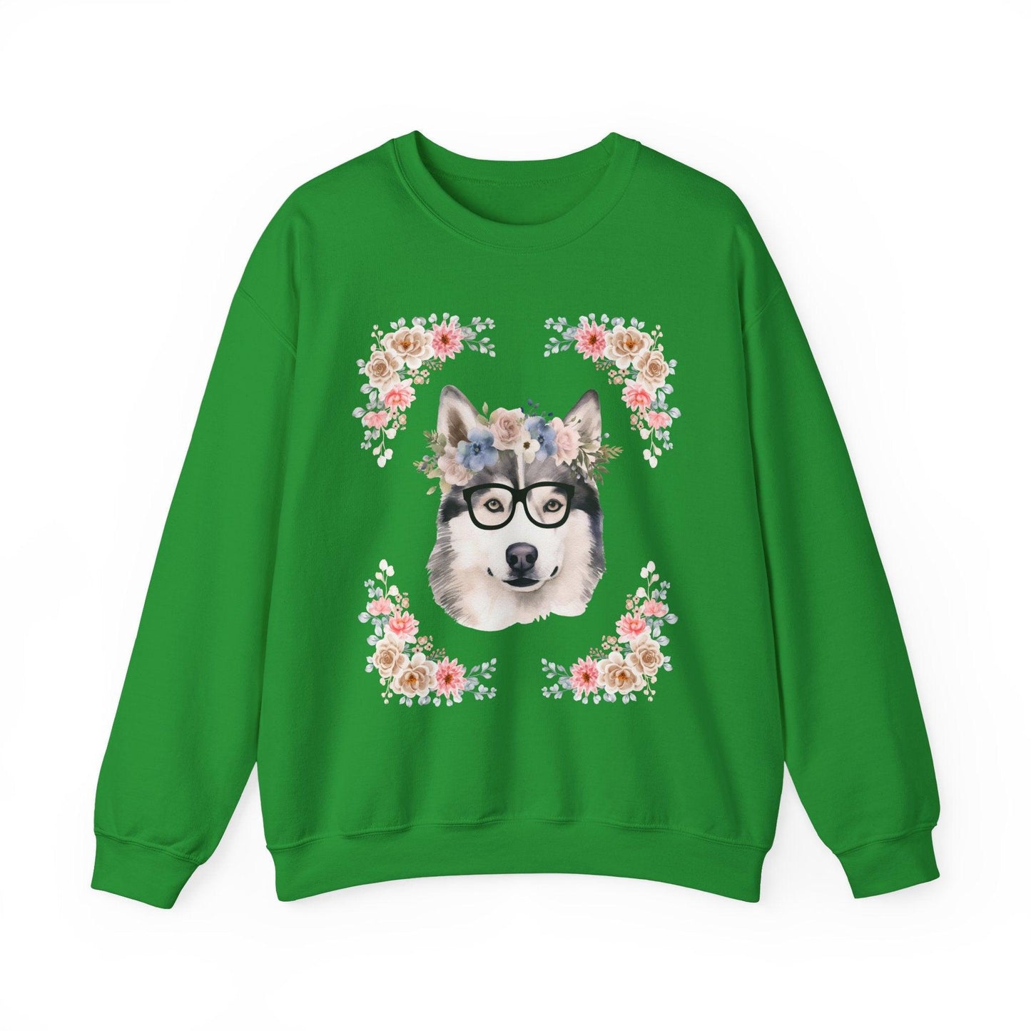 Geeky Goddess Siberian Husky Unisex Crewneck Sweatshirt