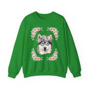 Geeky Goddess Siberian Husky Unisex Crewneck Sweatshirt
