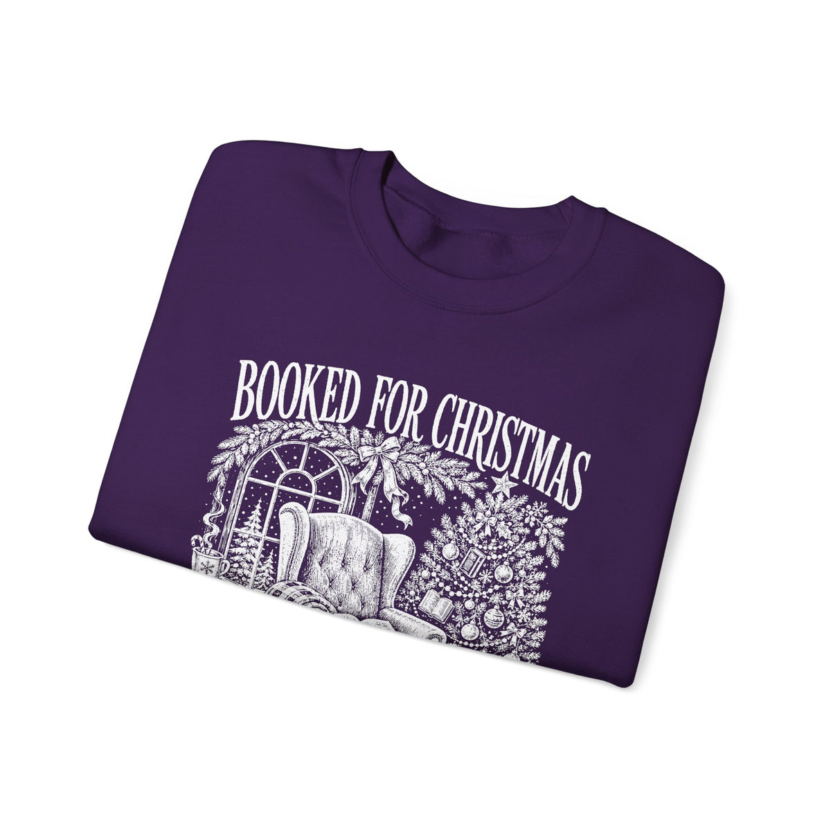 Booked for Christmas Sweatshirt, Book Lover Christmas Crewneck, Cozy Reader Sweater, Bookish Holiday Shirt, BookTok Christmas Gift
