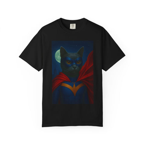 Superhero Dark Gray Cat Unisex T-shirt