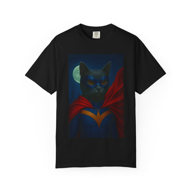 Superhero Dark Gray Cat Unisex T-shirt