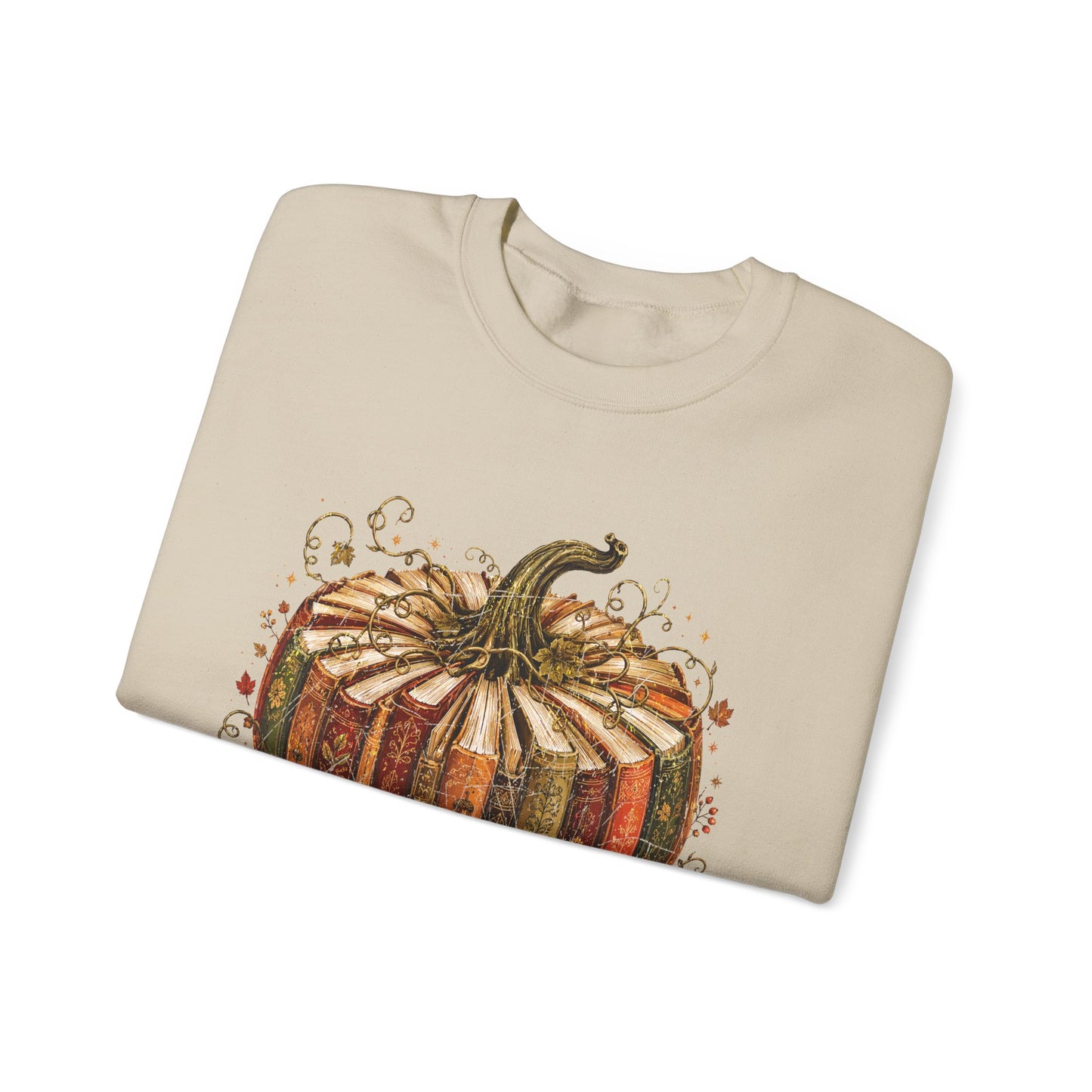 Autumn Patchwork Pumpkin crewneck sweatshirt | Fall Pumpkin Illustration