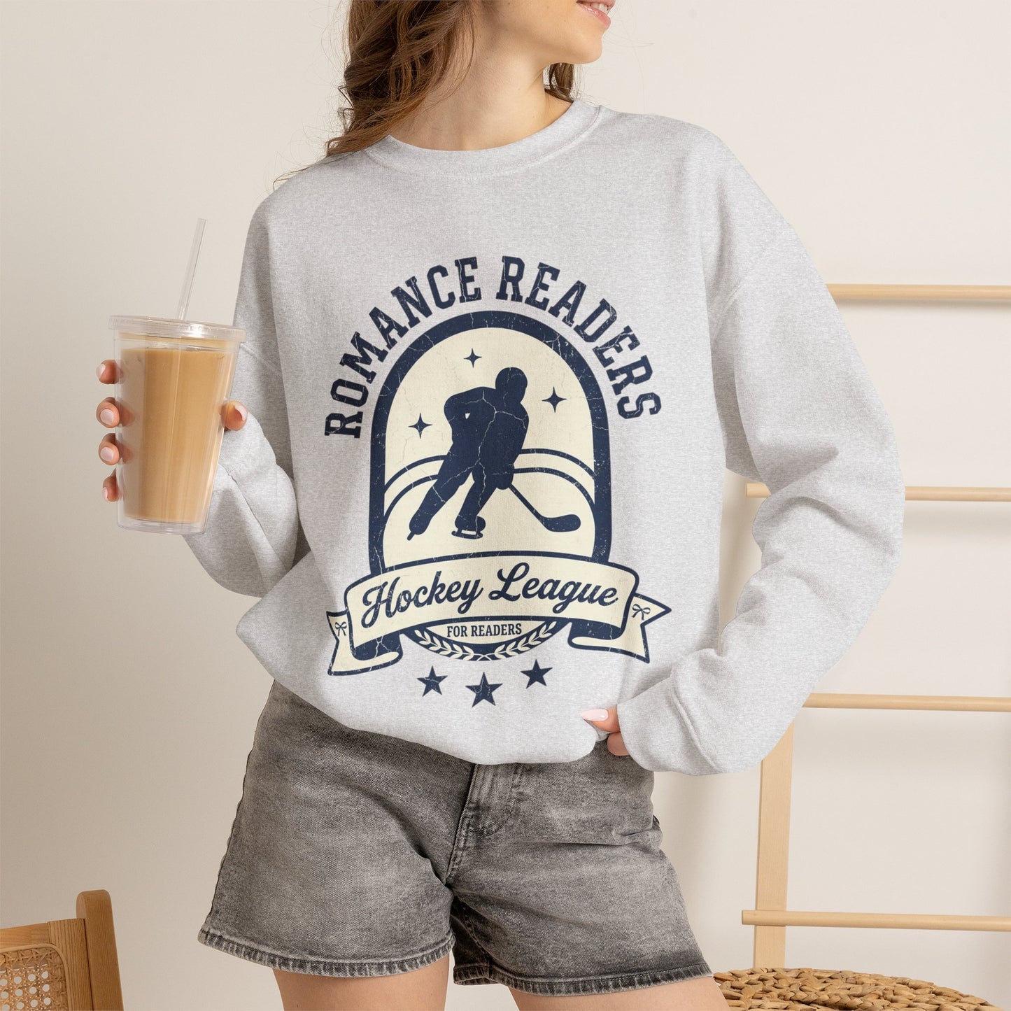 Romance Readers Hockey League Sweatshirt, Hockey Romance Booktok Crewneck, Sports Romance Reader Pullover