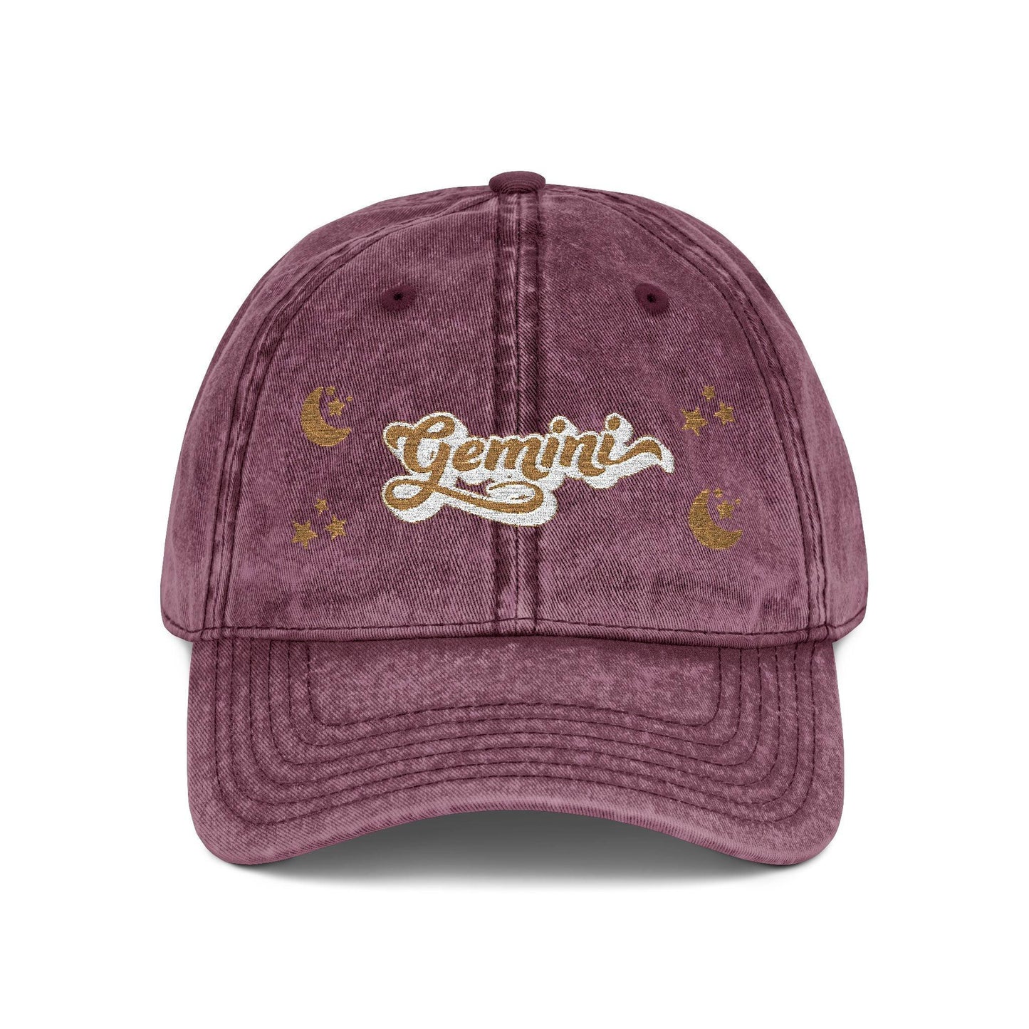 'Gemini' Vintage Wash Embroidered Cap