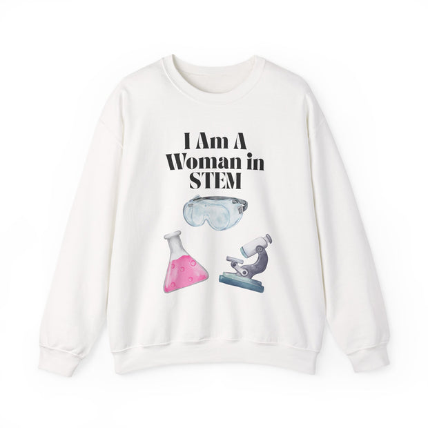 'I Am A Woman In STEM' Scientist Unisex Crewneck Sweatshirt
