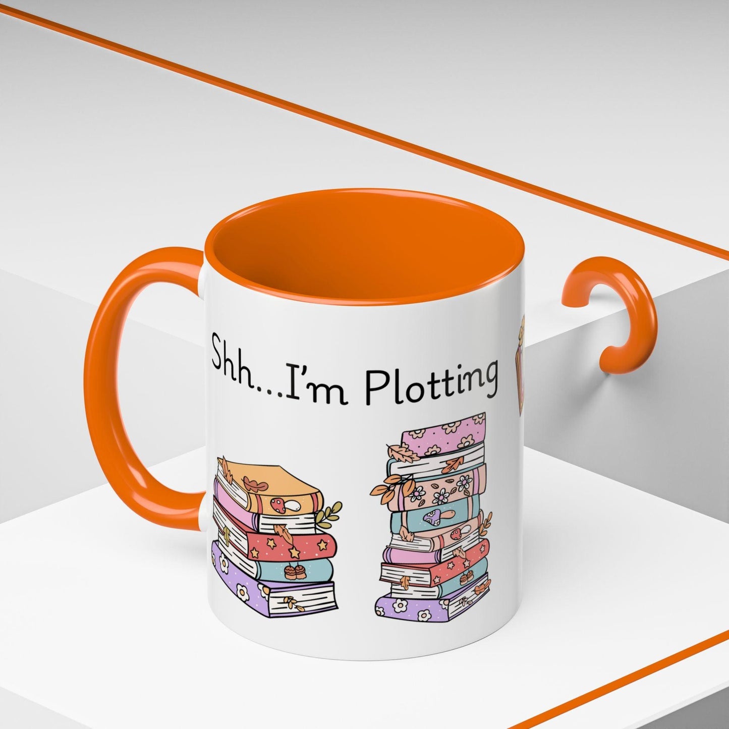 'Shhh...I'm Plotting' Accent Coffee Mug