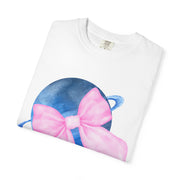 Blue Saturn Wrapped In Pink Bow Unisex T-Shirt