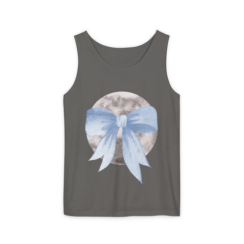 Moon Wrapped In Bow Unisex Tank Top