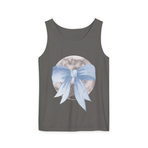 Moon Wrapped In Bow Unisex Tank Top