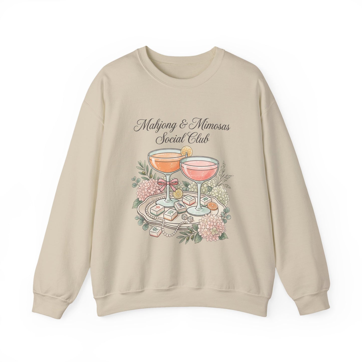 Mahjong & Mimosas Sweatshirt, Mahjong Club Crewneck, Brunch Girl Pullover