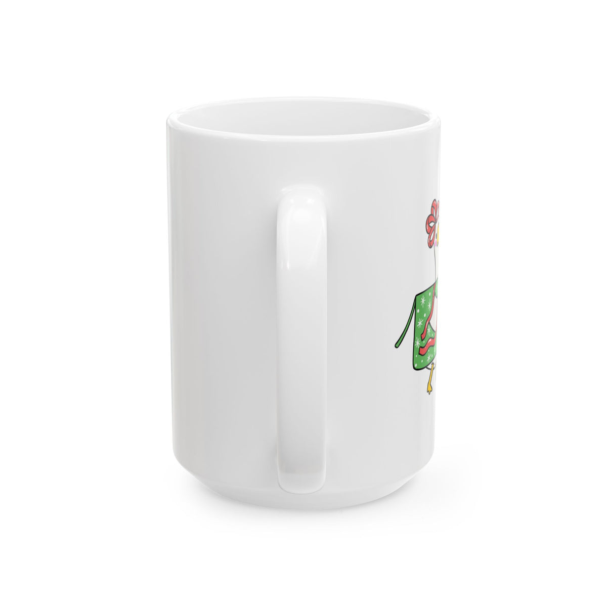 Christmas Duck Illustration Mug | Ceramic Coffee Cup