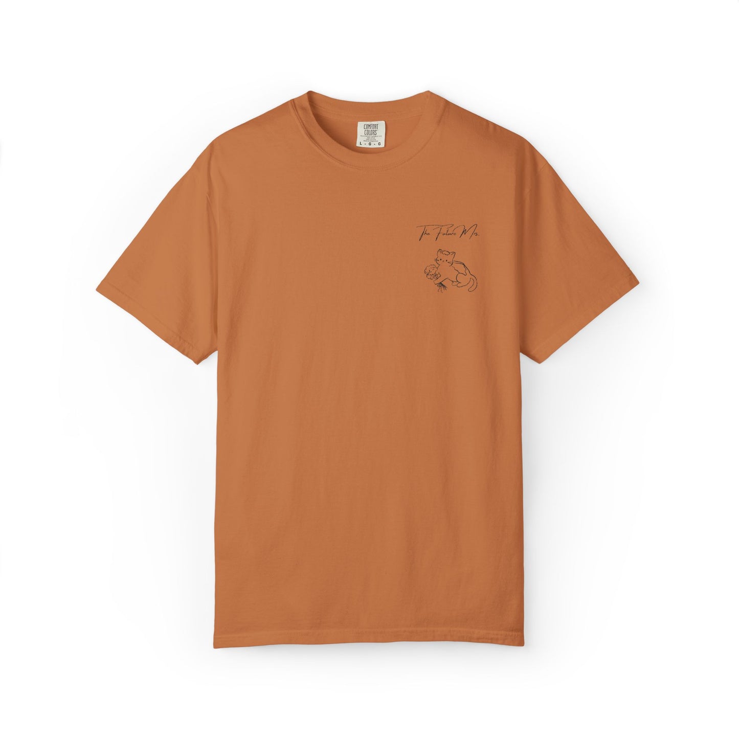The Future Mrs Shirt, Cat Bride Embroidered Tee, Minimalist Bridal Shower Shirt, Coquette Wedding Tee, Future Wife Shirt