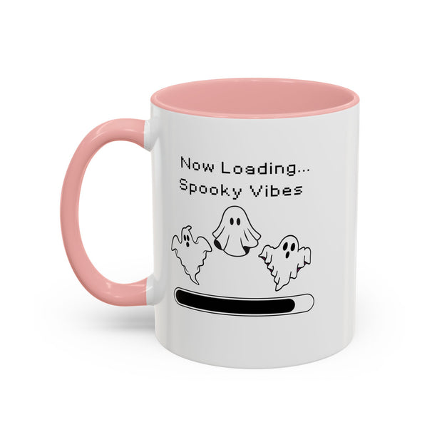 'Now Loading...Spooky Vibes' Accent Coffee Mug