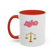 'Libra' Zodiac Accent Coffee Mug