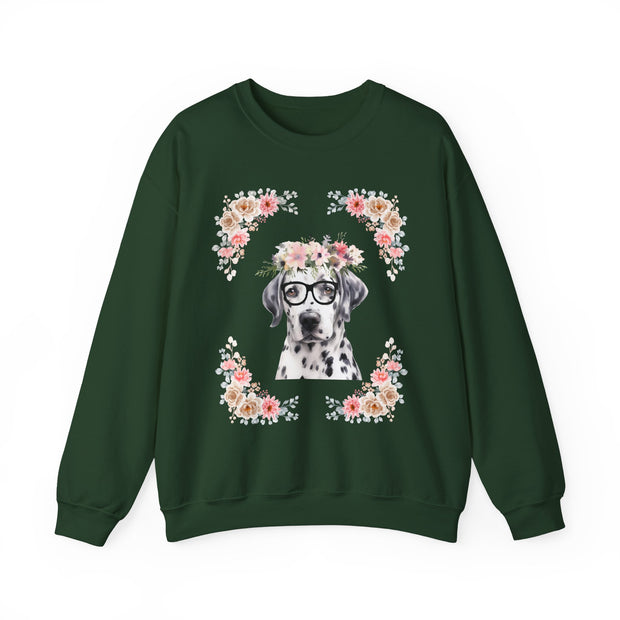 Geeky Goddess Dalmatian Unisex Crewneck Sweatshirt